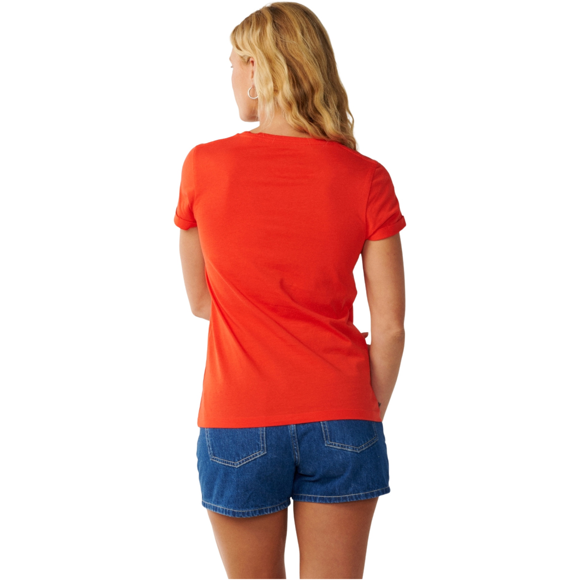 2026 Rip Curl Womens Party Wave V Neck T-Shirt 0Q5WTE - Red
